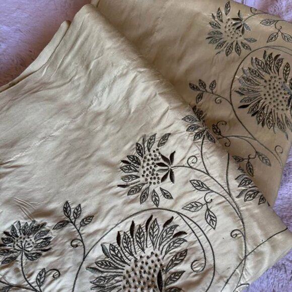 Pottery Barn 50W x 108L Lemongrass Green LINED Silk Dupioni Drapes. Set of 2. - Picture 1 of 9